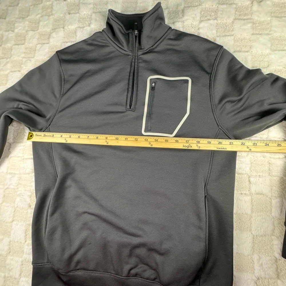Old Navy Rec Tech Performance Gear Men's‎ Gray Quarter Zip Pullover Sweatshirt M